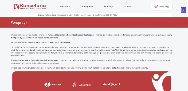 Projekt Fundacja Kancelaria Sprawiedliwości Społecznej
