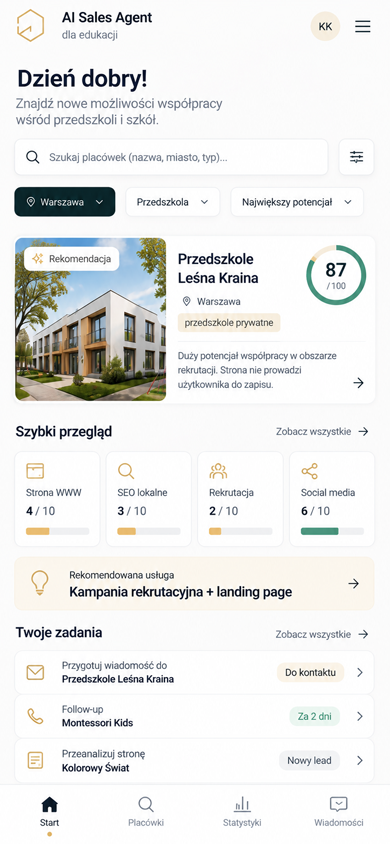 Mobilny widok projektu Kadavu